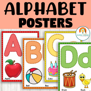 Alphabet Posters | Bulletin Boards Classroom Decor | ABCs Vocabulary