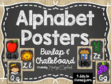 Burlap & Chalkboard Alphabet