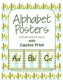 Classroom Decor Alphabet Posters - Cute Cactus - Primary M