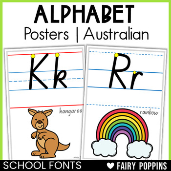 Preview of Australian Alphabet Posters with Letter Formation | NSW, VIC, SA, QLD, TAS etc
