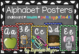 Alphabet Posters | Chalkboard | Cursive | Primary Dots