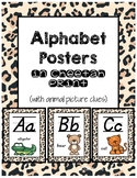 Classroom Decor Alphabet Posters - Cheetah Print - Animals