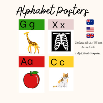 Preview of Alphabet Posters | Classroom Decor