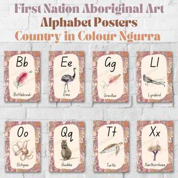 Preview of Alphabet Posters | 'Country in Colour' | Indigenous Aboriginal Art 