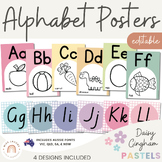 Alphabet Posters | Daisy Gingham Pastels Classroom Decor |