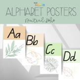 Alphabet Posters/Display/Visuals - Boho Neutral Colour Scheme