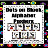 Alphabet Posters - Polka Dots on Black