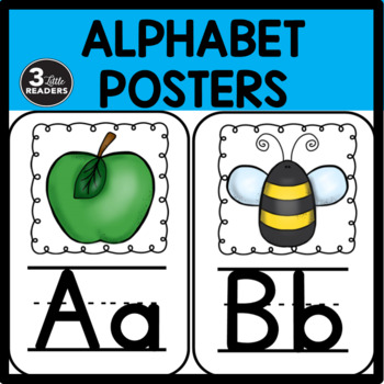 alphabet posters free by 3 little readers teachers pay teachers