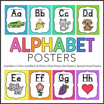 Alphabet Posters [HUGE Resource!] by The Primary Pieces | TpT