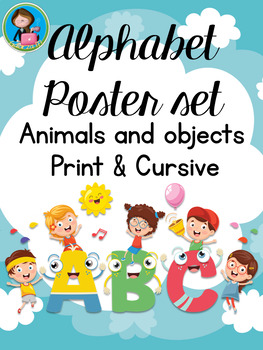 Preview of Alphabet Posters Happy Kids Decor