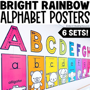 Preview of Alphabet Posters Handwriting Letter Tracing Posters Classroom Decor Letters