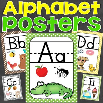 Alphabet Posters, Letters Posters by Lessons for Little Ones by Tina O ...