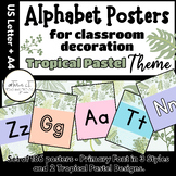 Alphabet Posters | Letters with PRIMARY Font in 2 Tropical