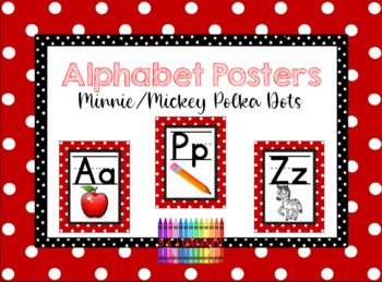Preview of Alphabet Posters: Mickey/Minnie Border
