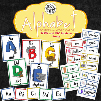 Alphabet Posters [NSW and VIC Modern Fonts] by Bev's Learning Hut
