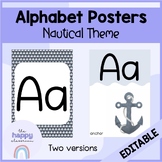 Alphabet Posters Nautical Theme Editable