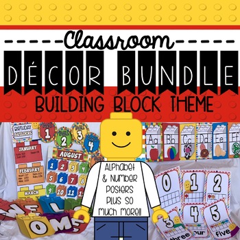 Preview of Building Block Alphabet Posters, Numbers Posters and Calendar plus more in