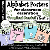 Alphabet Posters PRIMARY LINED Font BLACK & WHITE Pictures