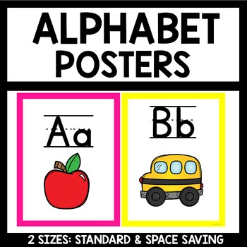 Alphabet Posters Neon Brights by Teaching Superkids | TPT