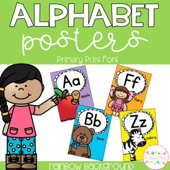 Alphabet Posters - Primary Print Font by Stay Classy Classrooms | TPT