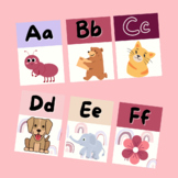 Alphabet Posters- Rose Rainbow Theme