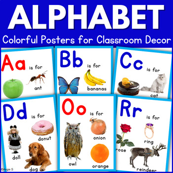 Bright Alphabet Posters | Editable Classroom Decor