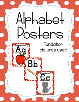 Preview of Alphabet Posters - Red Polka Dot