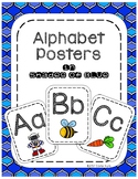 Classroom Decor Alphabet Posters - Shades of Blue