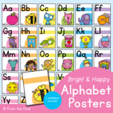Alphabet Posters Soft Rainbow Editable Classroom Decor