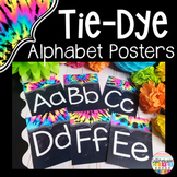 Alphabet Posters Tie Dye Retro Classroom Decor