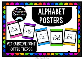 Preview of Alphabet Posters- Vic Cursive Font