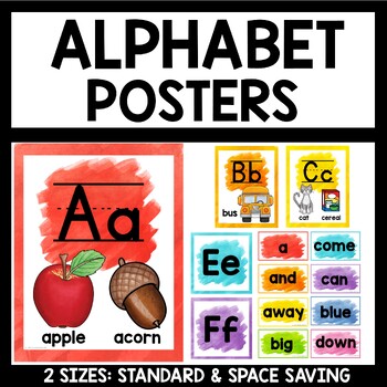 Preview of Watercolor Alphabet Posters