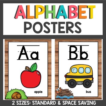 Preview of Alphabet Posters Woodland Animals