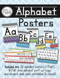 Alphabet Posters and Desk Strips (Chevron)
