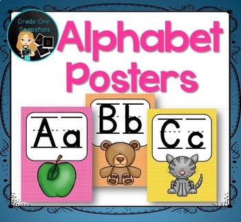 Alphabet Posters for Classroom Walls {Rainbow Pastels} by Grade One ...