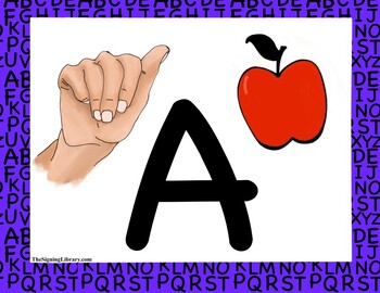 Preview of Alphabet Visuals for Classroom with American Sign Language (ASL)