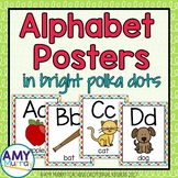 Alphabet Posters in Bright Polka Dots