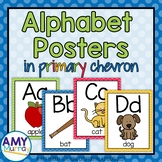 Alphabet Posters in Primary Chevron