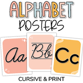 Alphabet Posters in Print and Cursive - Editable | Modern 