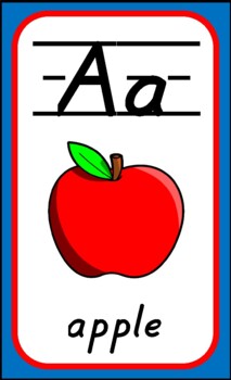 Preview of Alphabet Posters in Red, White and Blue- Dr. Seuss