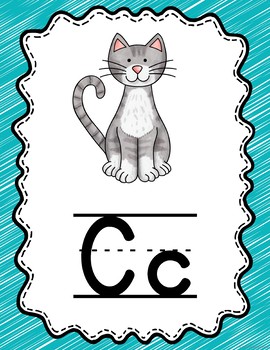 Alphabet Posters in Red and Teal by Teaching Superkids | TpT