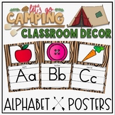 Alphabet Posters in a Camping Classroom Decor Theme