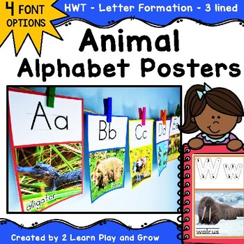Preview of Animal Alphabet Wall Cards