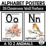 Alphabet Posters with Animals & Black Border (A to Z) Clas