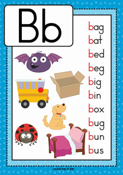 alphabet posters with cvc words by lavinia pop tpt