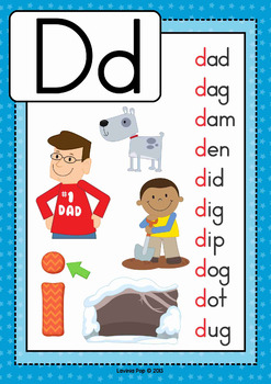 alphabet posters with cvc words by lavinia pop tpt