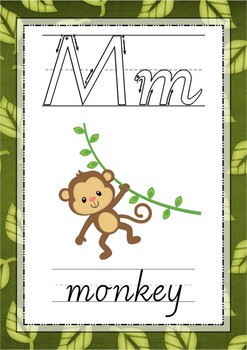 Preview of Alphabet Posters with Correct Letter Formation VIC Font - Animals {FREE}