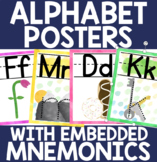 Alphabet Posters with Embedded Mnemonics - BRIGHTS Version