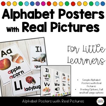 Preview of Alphabet Posters with Real Non-Fiction Pictures - Short Long Vowel