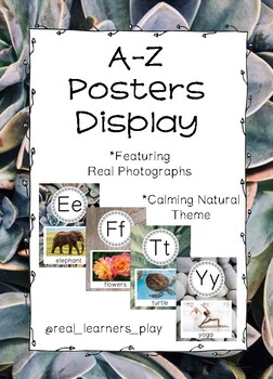 Preview of Alphabet Posters with Real Photgraphs using 'Calming Natural Theme'